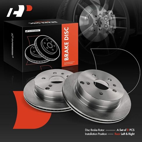 A-Premium 11.93 inch (303mm) Rear Vented Disc Brake Rotors Compatible with Select Chevy and GMC Models - Equinox, Terrain, 2010 2011 2012 2013 2014 2015 2016 2017, 2-PC Set in Saudi Arabia