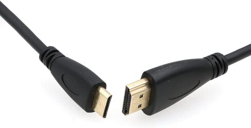 SZRMCC Left Angled Mini HDMI to Full HDMI High Speed Coiled Cable for Canon Sony DSLR Camera ATOMOS Monitor (Left Mini HDMI-HDMI) in Saudi Arabia