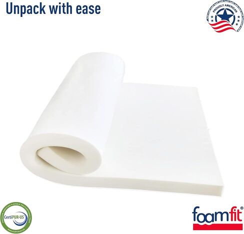 وسادة إسفنجية ثابتة من المفروشات، 2 بوصة سميكة، 36 بوصة واسعة، 72 بوصة طويلة، عالية الكثافة 1.8 رطل 46 ILD in Kuwait