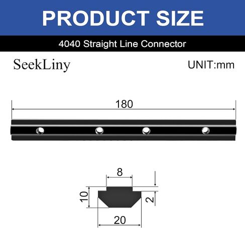 12pcs 2020 Straight Connector Corner Bracket Joint Plate 2020 Hardware T-Slotted Accessories V-Slot with Screws for 8020 Aluminum Profile 3D Printer Accessories Black in Saudi Arabia