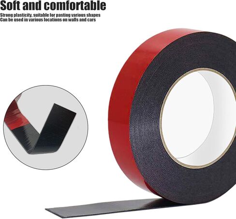 قطعة واحدة من شريط التثبيت مزدوج الجوانب، لاصق إسفنجي VHB شديد التحمل، شريط مزدوج الجوانب بجودة 3M للسيارة، ديكور المنزل، ديكور المكتب (0.79 بوصة × 16.5 قدم) in Kuwait