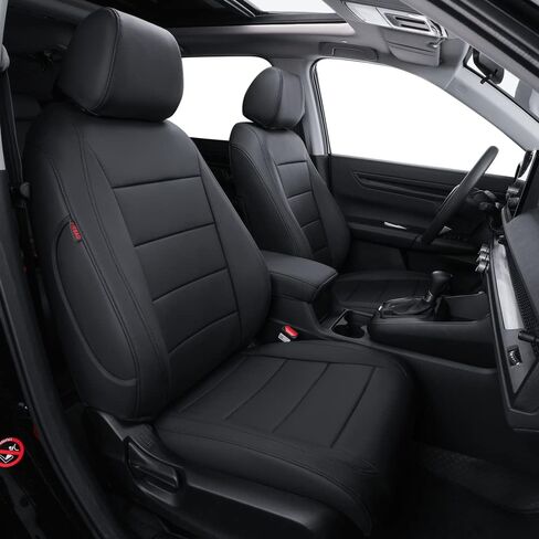 أغطية مقاعد مخصصة متوافقة مع موديلات مختارة من Honda Accord LX 2018 2019 2020 2021 2022 - جلد (أسود، مجموعة كاملة) in Kuwait