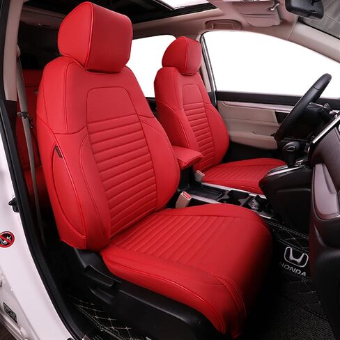 أغطية مقاعد مخصصة متوافقة مع موديلات مختارة من Honda Accord LX 2018 2019 2020 2021 2022 - جلد (أسود، مجموعة كاملة) in Kuwait