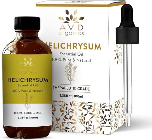 Helichrysum Essential Oil 100ml - Pure & Natural Therapeutic Grade Oil for Aromatherapy, Massage - 3.38 fl. Oz in Saudi Arabia
