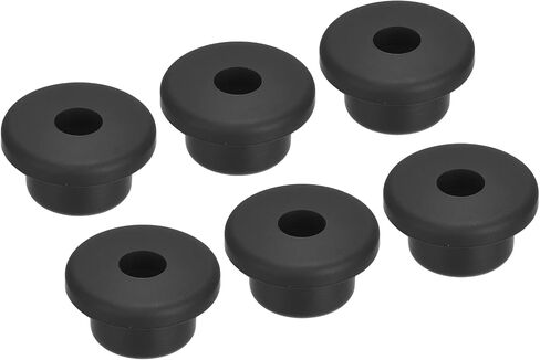 MECCANIXITY Rubber Grommet Mount Dia 45/64" (18mm) Round T Type for Organizing and Protecting Cord Pack of 6 in Saudi Arabia