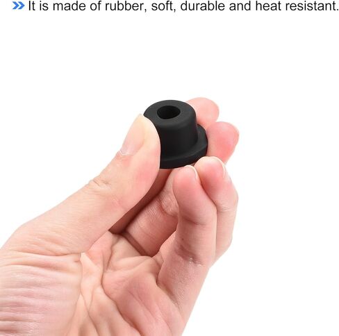 MECCANIXITY Rubber Grommet Mount Dia 45/64" (18mm) Round T Type for Organizing and Protecting Cord Pack of 6 in Saudi Arabia