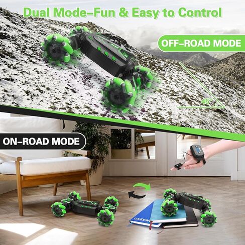 Gesture RC Car, Remote Control Car, 4WD 2.4Ghz Gesture Sensing RC Stunt Car with Lights&Music, 360° Rotate Fog Spray Twist Off Road RC Car, All Terrains RC Cars Toys for Boys Girls Ages 5-7 6 8-13 in Saudi Arabia
