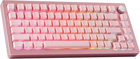 EPOMAKER Tide75 QMK/VIA Wireless Gaming Keyboard, 75% Aluminum Mechanical Keyboard, Programmable Creamy Keyboard, Bluetooth/2.4Ghz/USB-C, with FR4 Plate for Win/Mac (Black, Lemon Switch) in Kuwait