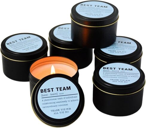 Team Employee Appreciation Gift 6 Candles Bulk Set 7oz Thank You Gifts for Coworkers Employee Nurses Teachers Volunteers Assistants (Best Team) in Saudi Arabia