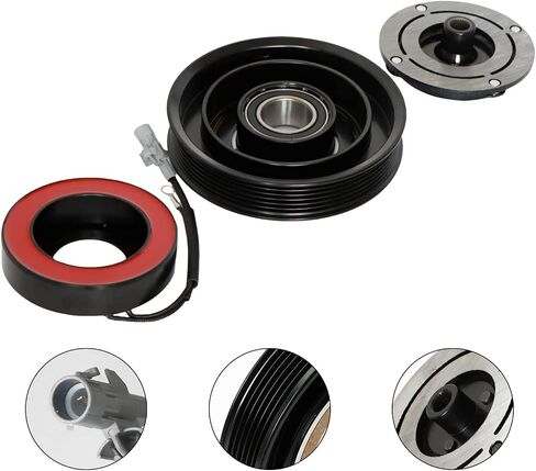 A/C Air Compressor Clutch Kit 4710407 A/C Clutch Assembly for Toyota Corolla 6 1.8L 2003-2008 Air Conditioning Compressor Aftermarket Automotive Parts Replacement OE#6511514 in Saudi Arabia