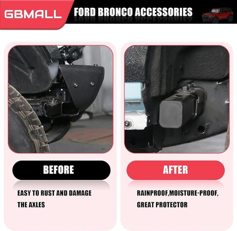4 Packs Front Axle Plugs Square Bumper Plug Crash Bar Plug Front Bar Plugs Bronco Accessories Rubber Stopper Cover for Ford Bronco 2021 2022 in Saudi Arabia