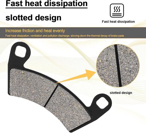 وسادات الفرامل الأمامية والخلفية لـ Polaris Ranger 500 570 700 800 900، Ranger XP 700 800 900 Crew 500 570، RZR 4 800 EFI، RZR XP 900 EFI، Ranger EV in Kuwait