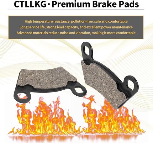 وسادات الفرامل الأمامية والخلفية لـ Polaris Ranger 500 570 700 800 900، Ranger XP 700 800 900 Crew 500 570، RZR 4 800 EFI، RZR XP 900 EFI، Ranger EV in Kuwait