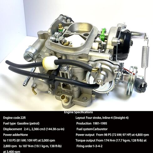 استبدال المكربن ​​22R لمكربن ​​تويوتا بيك اب 1981-1987 TOY-505 TOY-507 2.4L كاربوريتر كارب، خنق كهربائي (35290/2.4L 2366cc/C4036) in Kuwait