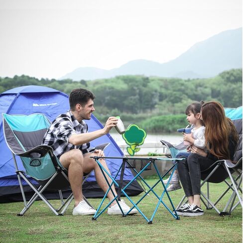 SUNNYFEEL Oversized Folding Camping Chair, Portable Chairs for Outdoor Patio Garden Lawn, Padded Sofa for Adults (2 Pack) in Saudi Arabia