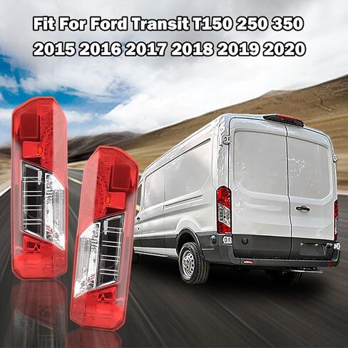 SENSHINE ضوء خلفي لملحقات Ford Transit T150 250 350 2015 2016 2017 2018 2019 2020 ضوء خلفي للفرامل بديل الذيل الخلفي طراز OE غطاء الضوء الخلفي (يسار ويمين) in Kuwait