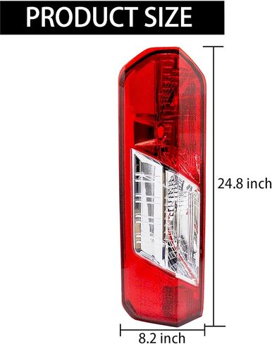 SENSHINE ضوء خلفي لملحقات Ford Transit T150 250 350 2015 2016 2017 2018 2019 2020 ضوء خلفي للفرامل بديل الذيل الخلفي طراز OE غطاء الضوء الخلفي (يسار ويمين) in Kuwait