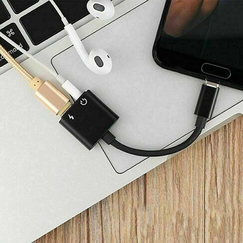 محول مقبس سماعة الرأس USB من النوع C إلى 3.5 مم، كابل مقسم لشاحن سماعة الرأس AUX in Kuwait