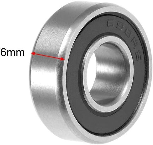uxcell Deep Groove Ball Bearing 10mm x 22mm x 6mm Double Sealed ABEC3 Bearings 2pcs in Saudi Arabia