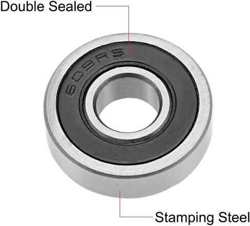 uxcell Deep Groove Ball Bearing 10mm x 22mm x 6mm Double Sealed ABEC3 Bearings 2pcs in Saudi Arabia