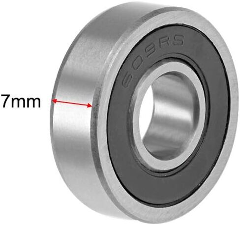 uxcell Deep Groove Ball Bearing 10mm x 22mm x 6mm Double Sealed ABEC3 Bearings 2pcs in Saudi Arabia