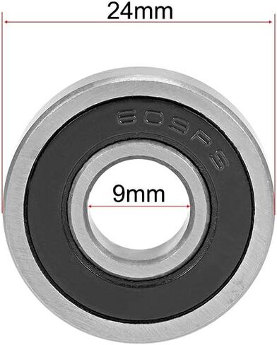 uxcell Deep Groove Ball Bearing 10mm x 22mm x 6mm Double Sealed ABEC3 Bearings 2pcs in Saudi Arabia