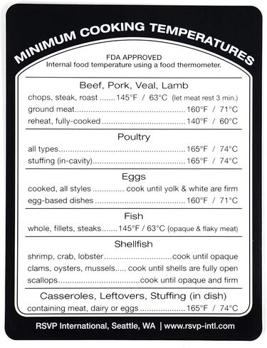 RSVP International Kitchen Organization Collection Removable Labels, Conversion Guide, White/Black in Kuwait