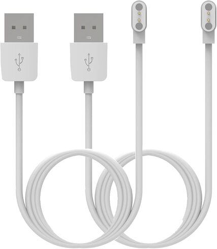 شاحن بديل مخصص للساعة الذكية TOZO S2 & TOZO S3 & TOZO S4 & TOZO S5، سلك كابل شحن مغناطيسي 60 سم، عبوتان in Saudi Arabia