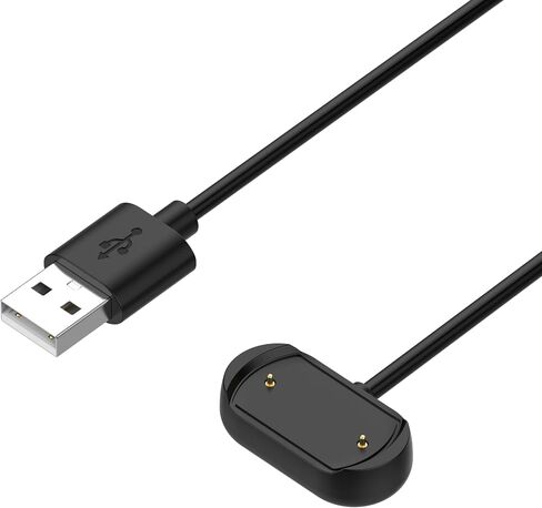 Replacement Charger Compatible with Amazfit Bip 5/Bip 5 Unity/Bip 3/Bip 3 Pro/T-Rex Pro Charging Cable 3.3ft USB Magnetic Charging Cord Cable for Amazfit Bip 5 Charger (Black&Black) in Saudi Arabia