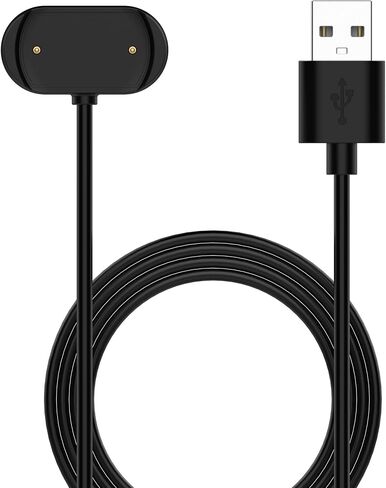 Replacement Charger Compatible with Amazfit Bip 5/Bip 5 Unity/Bip 3/Bip 3 Pro/T-Rex Pro Charging Cable 3.3ft USB Magnetic Charging Cord Cable for Amazfit Bip 5 Charger (Black&Black) in Saudi Arabia