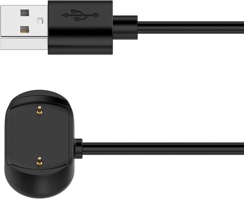 Replacement Charger Compatible with Amazfit Bip 5/Bip 5 Unity/Bip 3/Bip 3 Pro/T-Rex Pro Charging Cable 3.3ft USB Magnetic Charging Cord Cable for Amazfit Bip 5 Charger (Black&Black) in Saudi Arabia