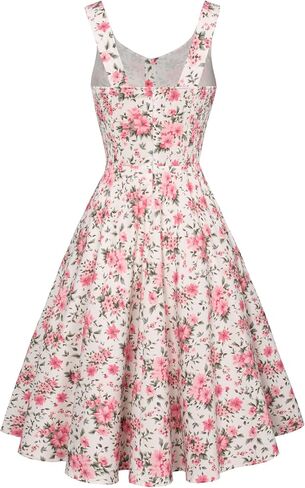 Belle Poque 1950s Vintage Dress for Women Sleeveless Homecoming Dresses Cocktail Party A-Line Summer Dress in Kuwait