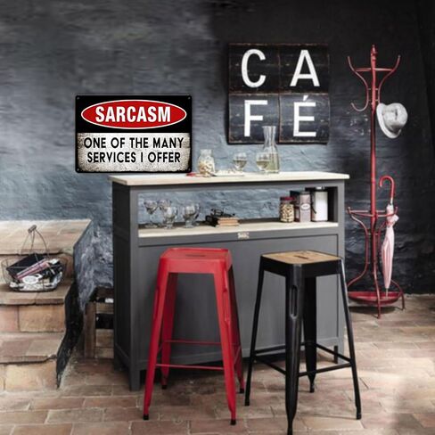 Funny Sarcastic Metal Tin Sign Man Cave Decor For Men Vintage Garage Sign Wall Decor Bar Signs For Home Bar Sarcasm Sign Dad's Garage Rules Metal Sign Sarcasm One Of The Many Services I Offer Sign in Saudi Arabia