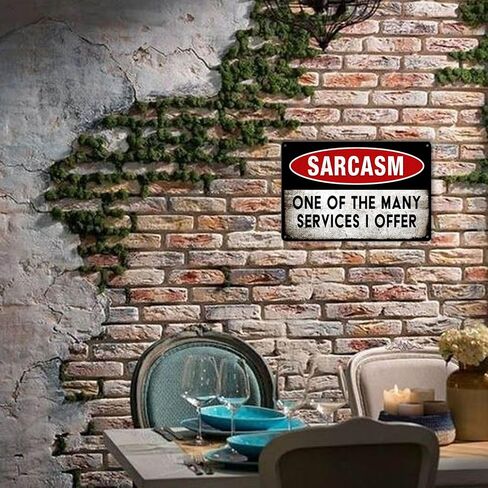 Funny Sarcastic Metal Tin Sign Man Cave Decor For Men Vintage Garage Sign Wall Decor Bar Signs For Home Bar Sarcasm Sign Dad's Garage Rules Metal Sign Sarcasm One Of The Many Services I Offer Sign in Saudi Arabia