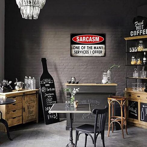 Funny Sarcastic Metal Tin Sign Man Cave Decor For Men Vintage Garage Sign Wall Decor Bar Signs For Home Bar Sarcasm Sign Dad's Garage Rules Metal Sign Sarcasm One Of The Many Services I Offer Sign in Saudi Arabia