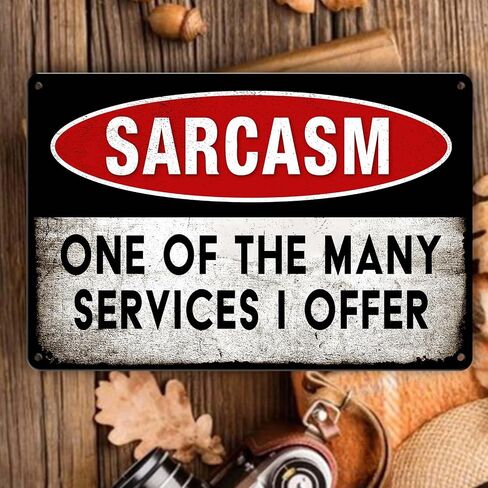 Funny Sarcastic Metal Tin Sign Man Cave Decor For Men Vintage Garage Sign Wall Decor Bar Signs For Home Bar Sarcasm Sign Dad's Garage Rules Metal Sign Sarcasm One Of The Many Services I Offer Sign in Saudi Arabia