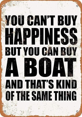 Sign You Can't Buy Happiness BUT You CAN Buy Local Funny Art Metal Tin Sign 16x12 inch Bar Pub Indoor Outdoor Wall Decor Gifts for Man in Saudi Arabia