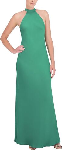 BCBGMAXAZRIA Women's Sleeveless Halter Neck Long Evening Dress in Saudi Arabia