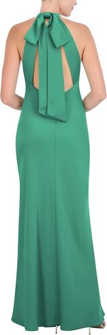 BCBGMAXAZRIA Women's Sleeveless Halter Neck Long Evening Dress in Saudi Arabia