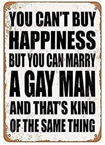 Sign You Can't Buy Happiness BUT You CAN Buy Local Funny Art Metal Tin Sign 16x12 inch Bar Pub Indoor Outdoor Wall Decor Gifts for Man in Saudi Arabia