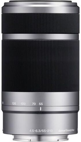 E 55-210mm f/4.5-6.3 OSS Lens (Silver) 10PC Accessory Bundle – Includes 3PC Filter Kit (UV + CPL + FLD) + 4PC Macro Filter Set (+1,+2,+4,+10) + More in Saudi Arabia