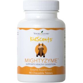 Young Living KidScents MightyZyme Chewable Tablets - 90 ct - Children's Digestive Enzyme Supplement - Natural Digestion Support for Kids - Kid-Friendly Products