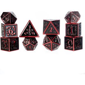 Nightwatch Large Gold Metal Dice Set 4X D6 Polyhedral Dice with Metal Box for Dungeons and Dragons (D&D, DND 5 Edition) Call of Cthulhu Warhammer Shadowrun and All Tabletop RPG
