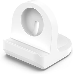 White Stand Compatible with Google Pixel Watch 2 Non-Slip Silicone Charging Dock Holder Intended for Pixel Watch 2 Smartwatch Charger【NOT Charger or Cable】