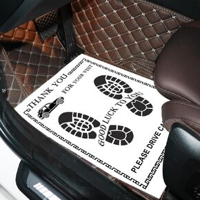 Paper Disposable Floor Mat White 50 Pcs Car Paper Floor Mats Disposable Floor Cars Detailing Portable Vehicle Foot Pads Car Wash Automotive Floor Mat Protector for Car Vehicles Wash 19x15.6"Car