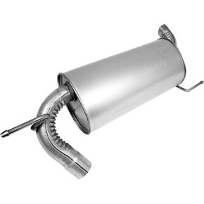 Walker Quiet-Flow SS 50070 Direct Fit Exhaust Muffler Assembly 2.5" Inlet (OD) 2.5" Outlet (OD) for Hummer H3