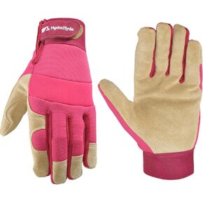 Wells Lamont Women’s HydraHyde Split Leather Hybrid Pink Gloves, Small (3268S)