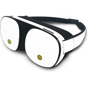 MightySkins Carbon Fiber Skin Compatible with HTC Vive Flow - Solid White | Protective, Durable Textured Carbon Fiber Finish | Easy to Apply