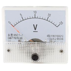 uxcell 85C1-V Panel DC Voltage Volt Analog Gauge Meter Voltmeter 0-20V