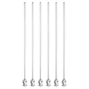 PATIKIL 14Ga x 5 Inch Stainless Steel Dispensing Needle Tips, 6Pcs Metal Glue Needle Tube Blunt Tips Luer Lock for Thick Glue Ink Lab, Silver